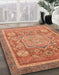 Machine Washable Abstract Red Rug in a Family Room, wshabs3636