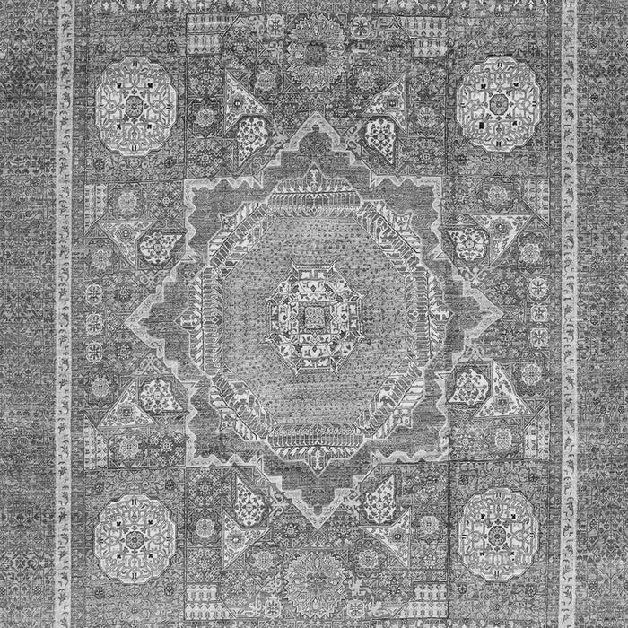 Machine Washable Abstract Gray Modern Rug, wshabs3636gry