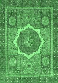 Abstract Emerald Green Modern Rug, abs3637emgrn