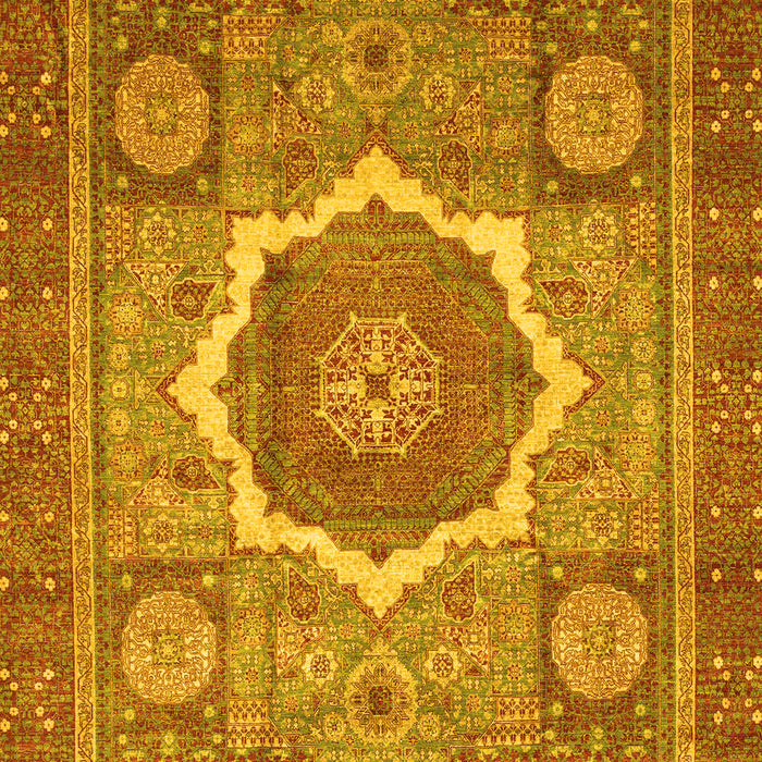 Machine Washable Abstract Yellow Modern Rug, wshabs3637yw