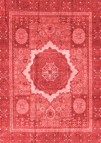 Abstract Red Modern Rug, abs3637red