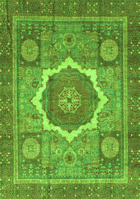 Abstract Green Modern Rug, abs3637grn