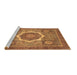 Sideview of Machine Washable Abstract Brown Modern Rug, wshabs3637brn