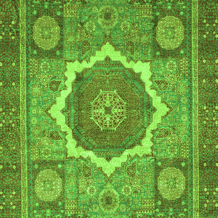 Machine Washable Abstract Green Modern Area Rugs, wshabs3637grn
