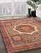 Abstract Light Copper Gold Modern Rug in Family Room, abs3637