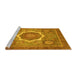 Sideview of Machine Washable Abstract Yellow Modern Rug, wshabs3637yw