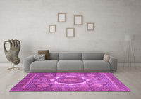 Machine Washable Abstract Purple Modern Rug, wshabs3637pur