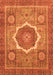 Machine Washable Abstract Orange Modern Area Rugs, wshabs3637org