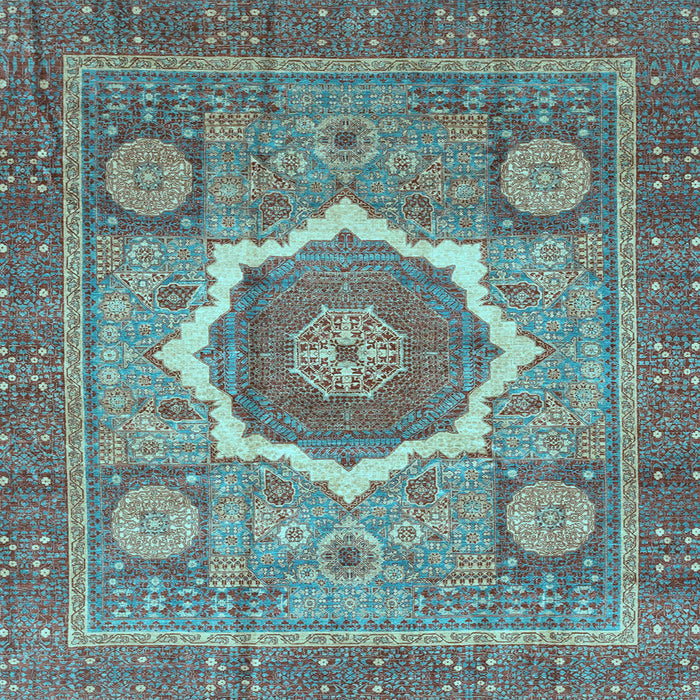 Square Machine Washable Abstract Light Blue Modern Rug, wshabs3637lblu