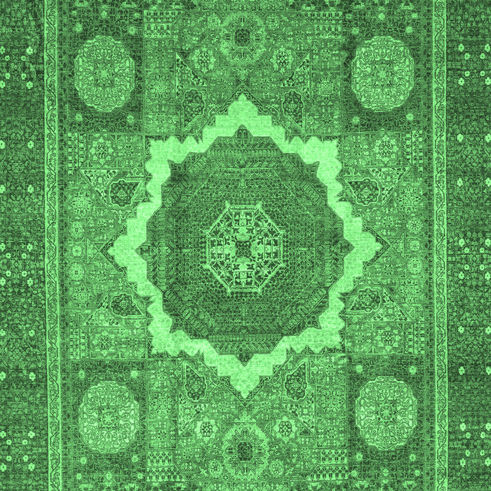 Machine Washable Abstract Emerald Green Modern Area Rugs, wshabs3637emgrn