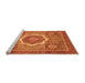 Sideview of Machine Washable Abstract Orange Modern Area Rugs, wshabs3637org