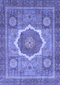 Abstract Blue Modern Rug, abs3637blu