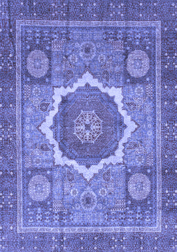 Abstract Blue Modern Rug, abs3637blu