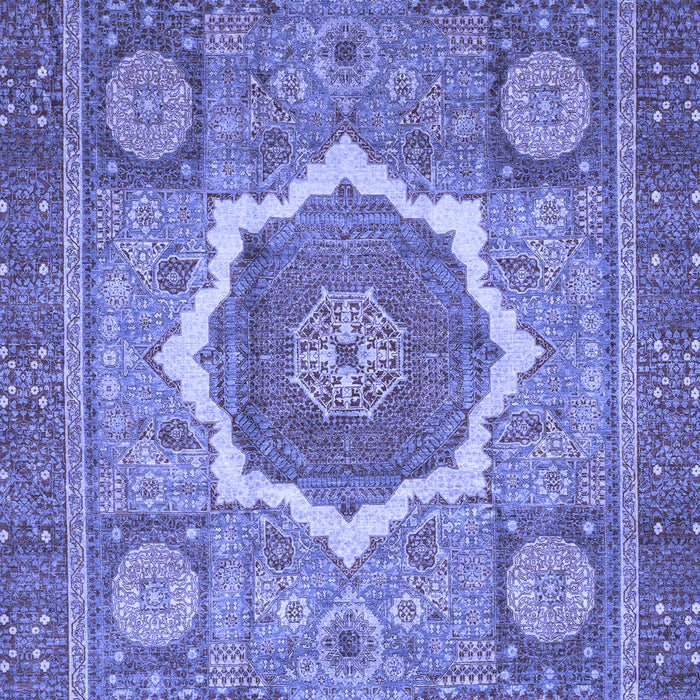 Abstract Blue Modern Rug, abs3637blu