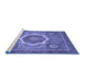 Sideview of Machine Washable Abstract Blue Modern Rug, wshabs3637blu