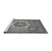 Sideview of Machine Washable Abstract Gray Modern Rug, wshabs3637gry