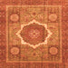 Square Abstract Orange Modern Rug, abs3637org