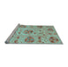 Sideview of Machine Washable Abstract Light Blue Modern Rug, wshabs3638lblu