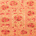 Square Abstract Orange Modern Rug, abs3638org