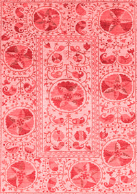 Abstract Red Modern Rug, abs3638red