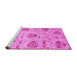 Sideview of Machine Washable Abstract Purple Modern Area Rugs, wshabs3638pur