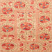 Square Machine Washable Abstract Orange Red Rug, wshabs3638