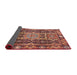 Sideview of Abstract Fire Brick Red Modern Rug, abs3639