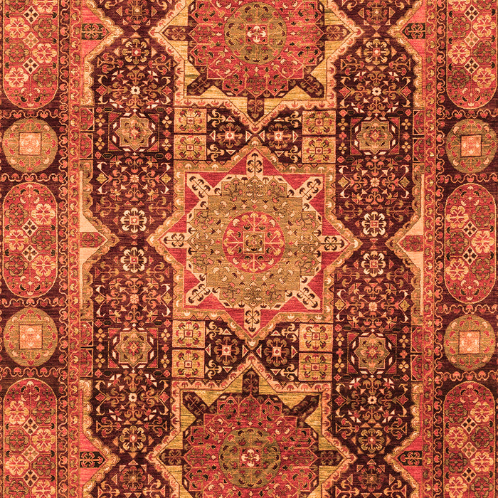 Machine Washable Abstract Orange Modern Area Rugs, wshabs3639org