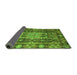 Sideview of Abstract Green Modern Rug, abs3639grn