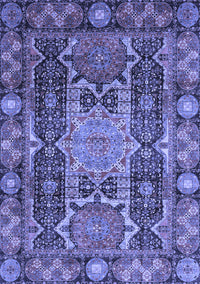 Abstract Blue Modern Rug, abs3639blu