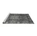 Sideview of Machine Washable Abstract Gray Modern Rug, wshabs3639gry