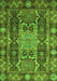 Machine Washable Abstract Green Modern Area Rugs, wshabs3639grn