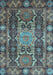 Abstract Light Blue Modern Rug, abs3639lblu