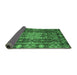 Sideview of Abstract Emerald Green Modern Rug, abs3639emgrn