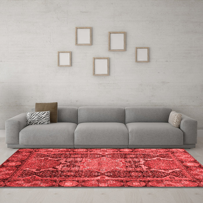 Modern Red Washable Rugs