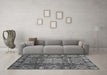 Machine Washable Abstract Gray Modern Rug in a Living Room,, wshabs3639gry