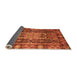 Sideview of Abstract Orange Modern Rug, abs3639org