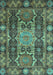 Abstract Turquoise Modern Rug, abs3639turq