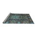 Sideview of Machine Washable Abstract Light Blue Modern Rug, wshabs3639lblu