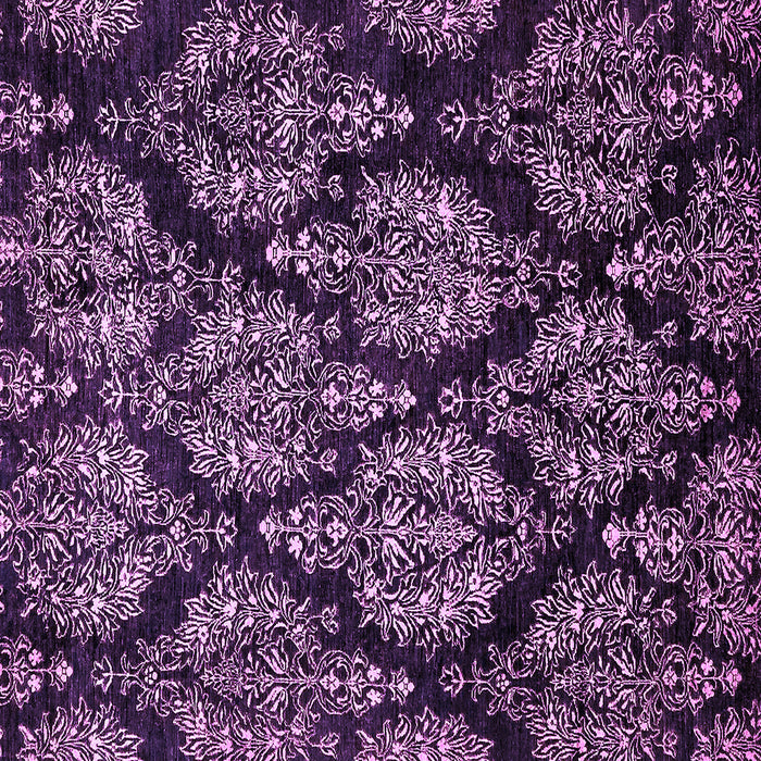 Square Machine Washable Abstract Purple Modern Area Rugs, wshabs363pur