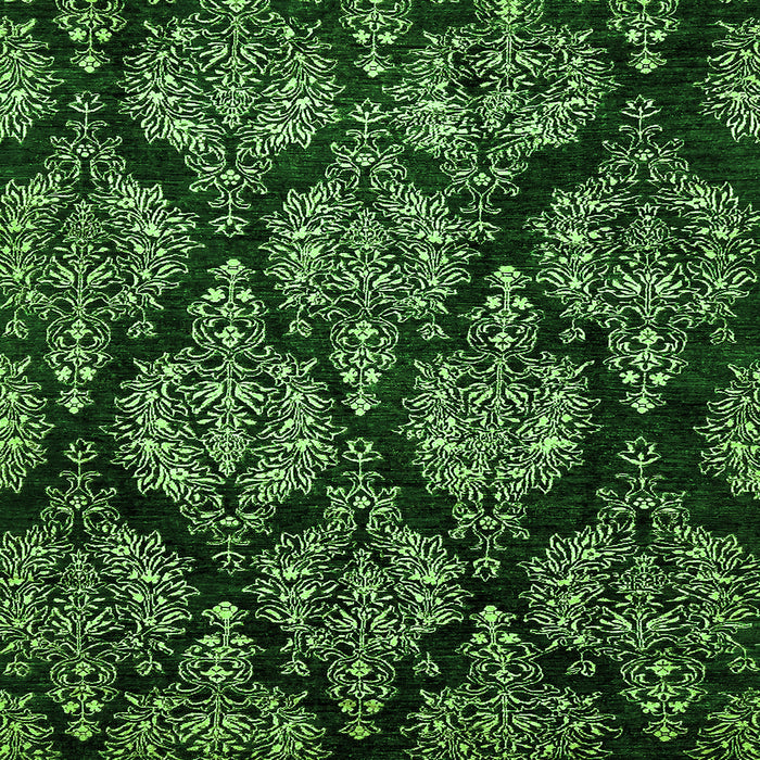 Square Abstract Green Modern Rug, abs363grn