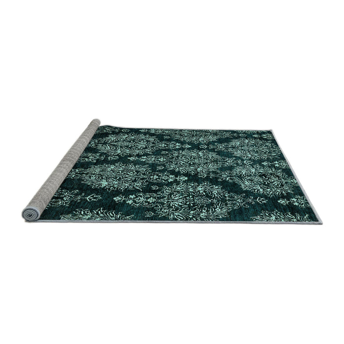 Sideview of Machine Washable Abstract Light Blue Modern Rug, wshabs363lblu