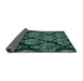 Sideview of Abstract Turquoise Modern Rug, abs363turq