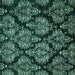 Square Abstract Turquoise Modern Rug, abs363turq