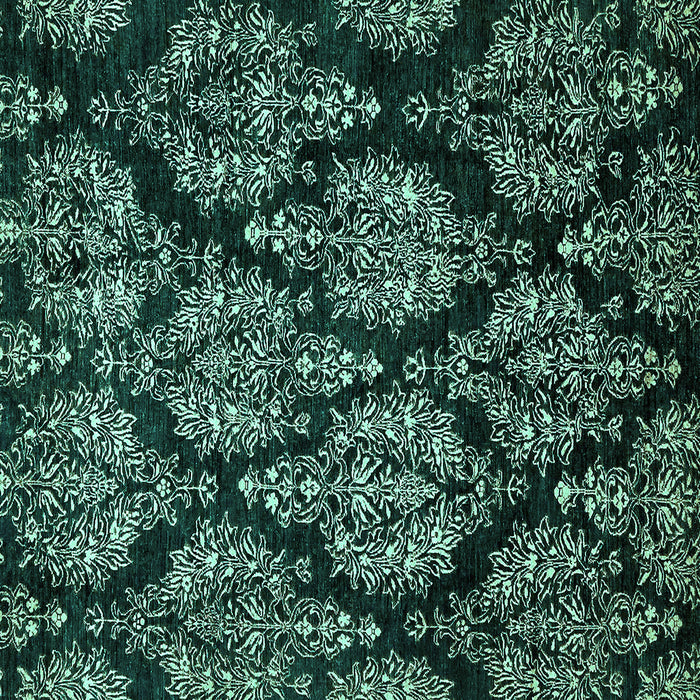 Square Machine Washable Abstract Turquoise Modern Area Rugs, wshabs363turq