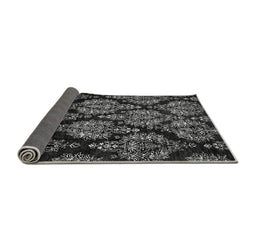Sideview of Abstract Gray Modern Rug, abs363gry