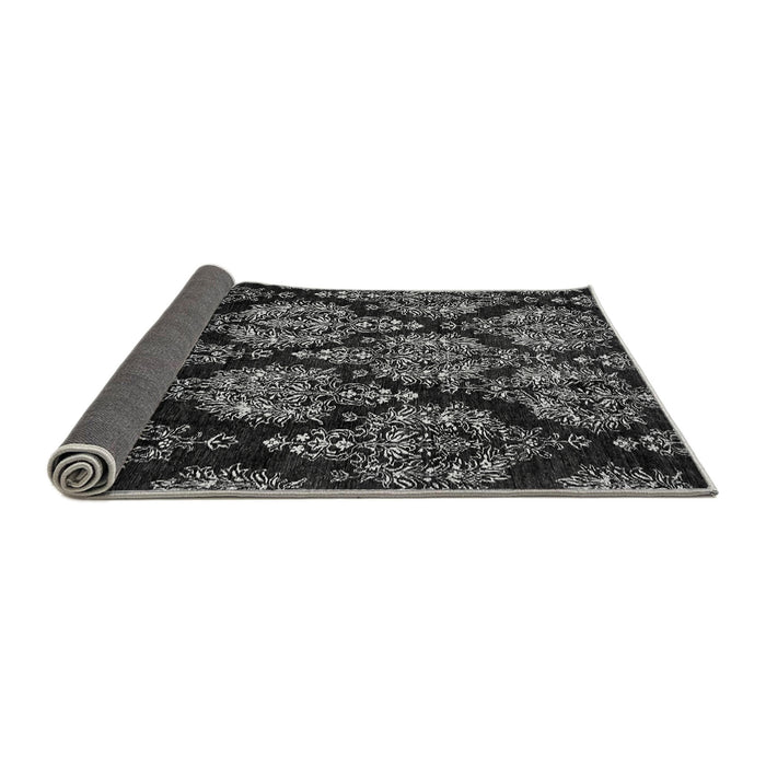 Sideview of Abstract Gray Modern Rug, abs363gry