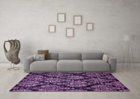 Machine Washable Abstract Purple Modern Rug, wshabs363pur