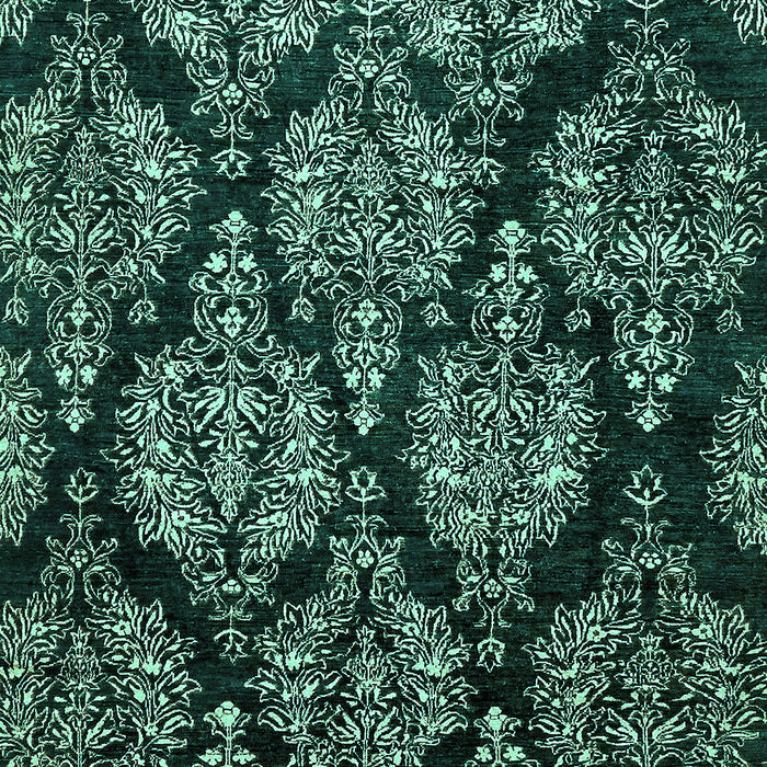 Machine Washable Abstract Turquoise Modern Area Rugs, wshabs363turq