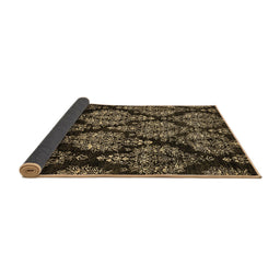 Sideview of Abstract Brown Modern Rug, abs363brn